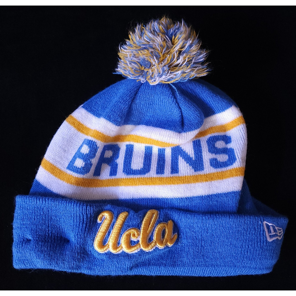 New Era UCLA University Bruins NCAA Pom Pom Blue Adult Size Winter Beanie Hat